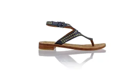 Agra 20mm Flats - Navy & Gold