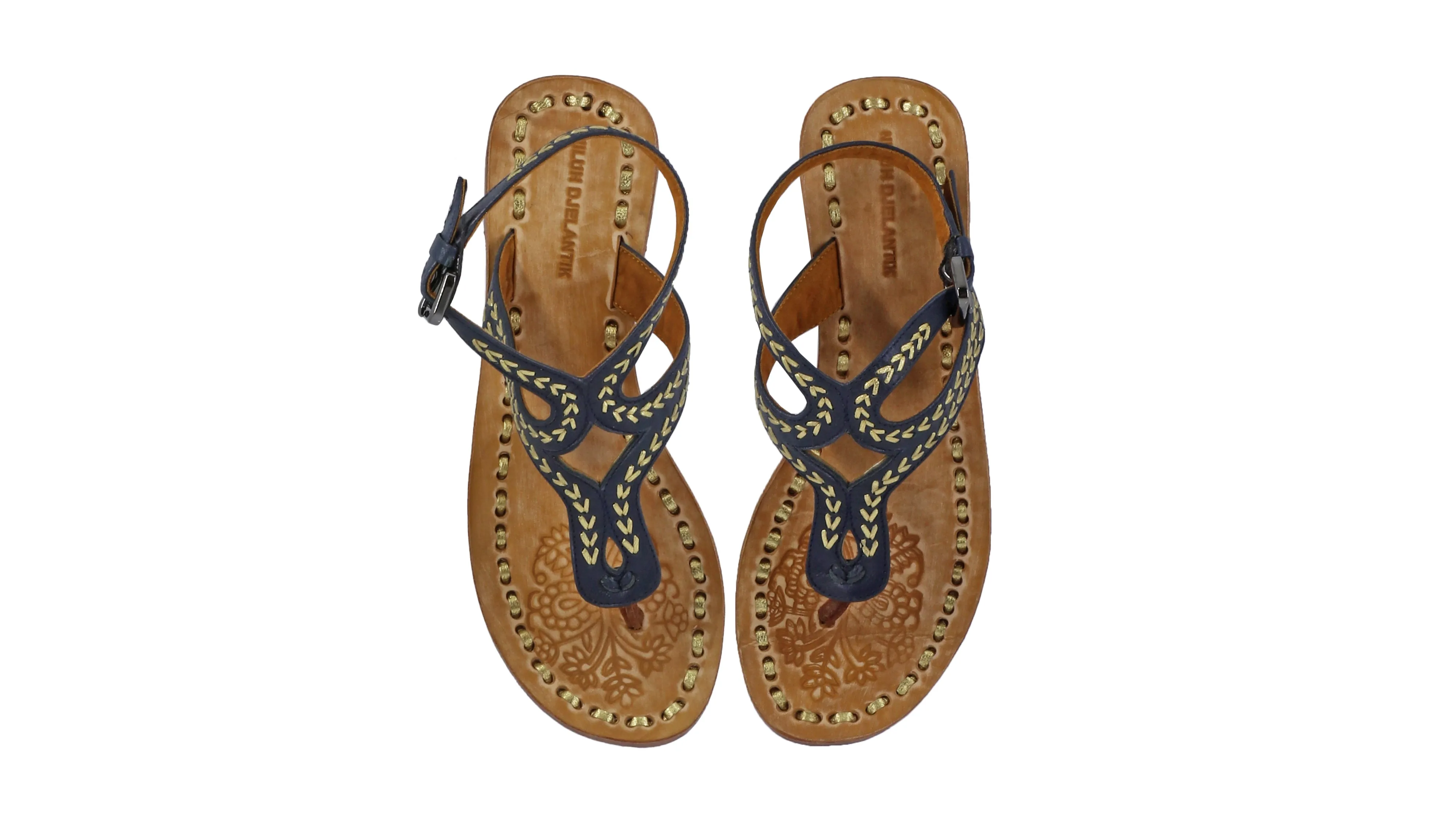 Agra 20mm Flats - Navy & Gold