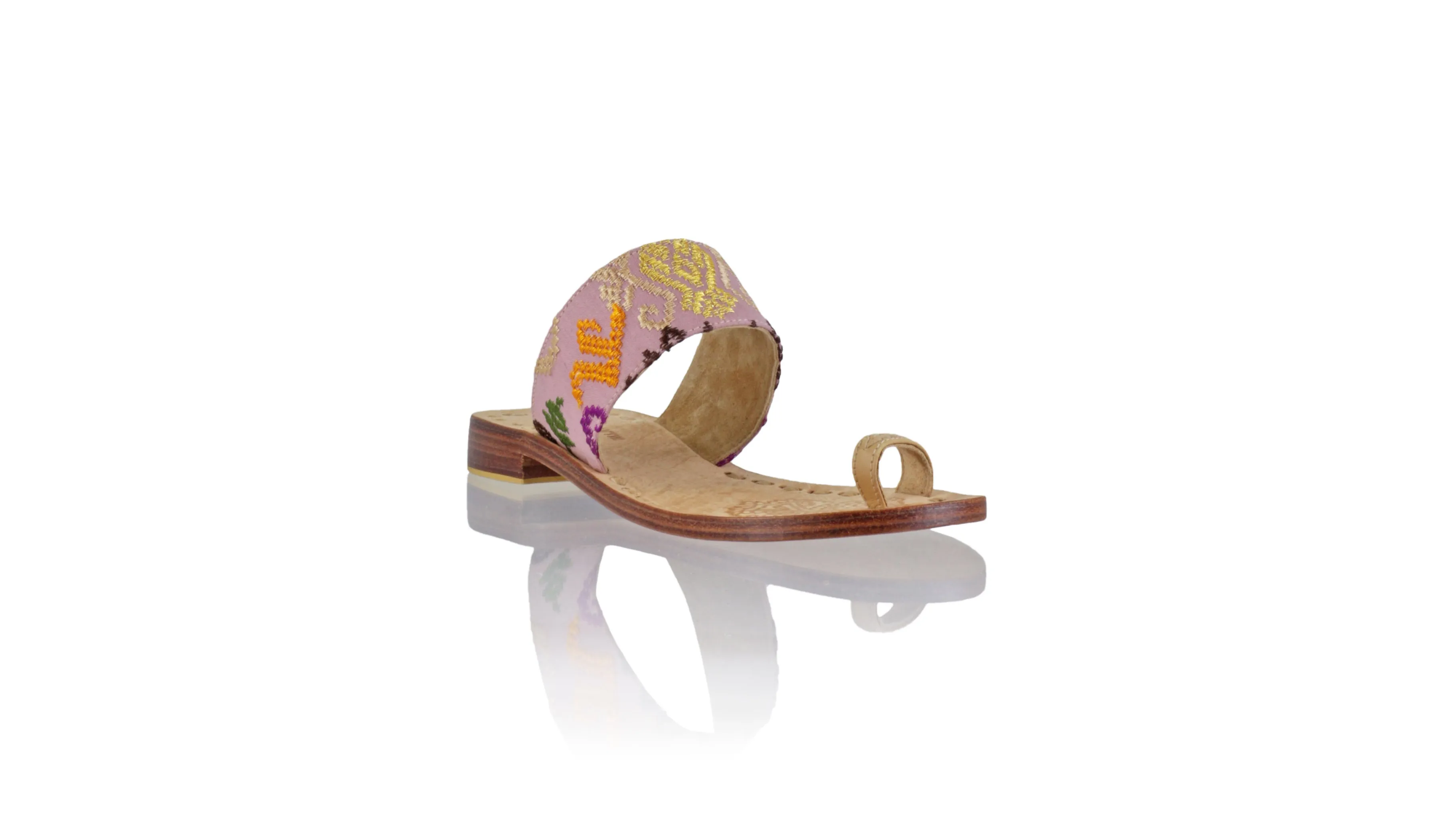 Arini 20mm Flat -  Nude & Lavender Songket