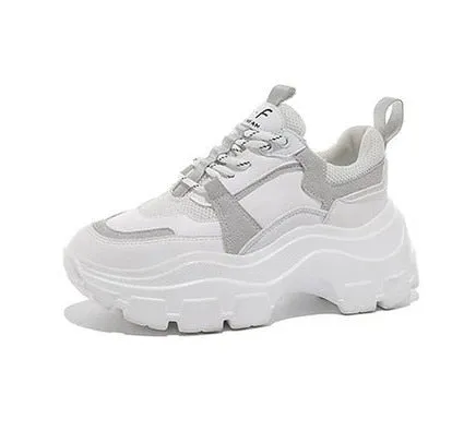 AshoreShop Womens High Platform Tall Breathable Sneaker Shoes