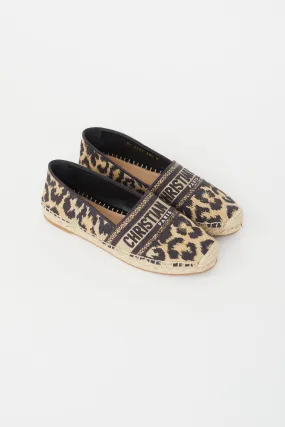 Black & Brown Granville Pattern Espadrille Flat