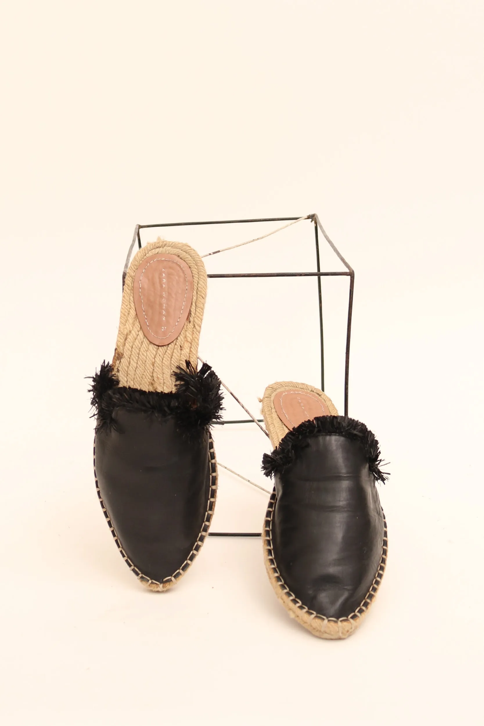 Black Slide-On Espadrilles