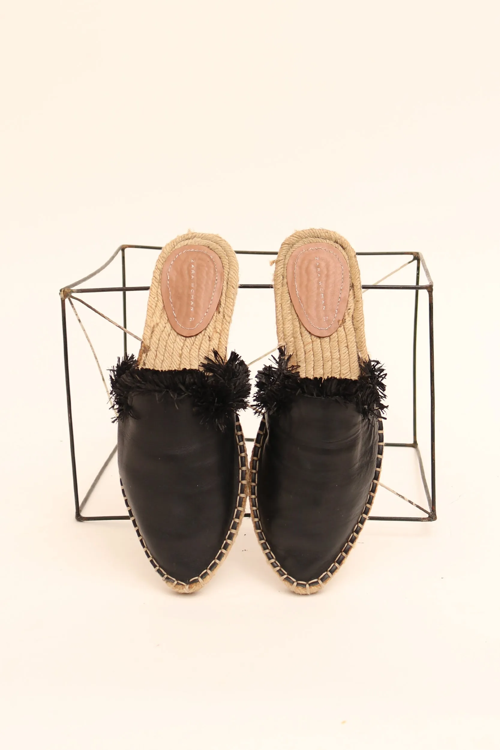 Black Slide-On Espadrilles