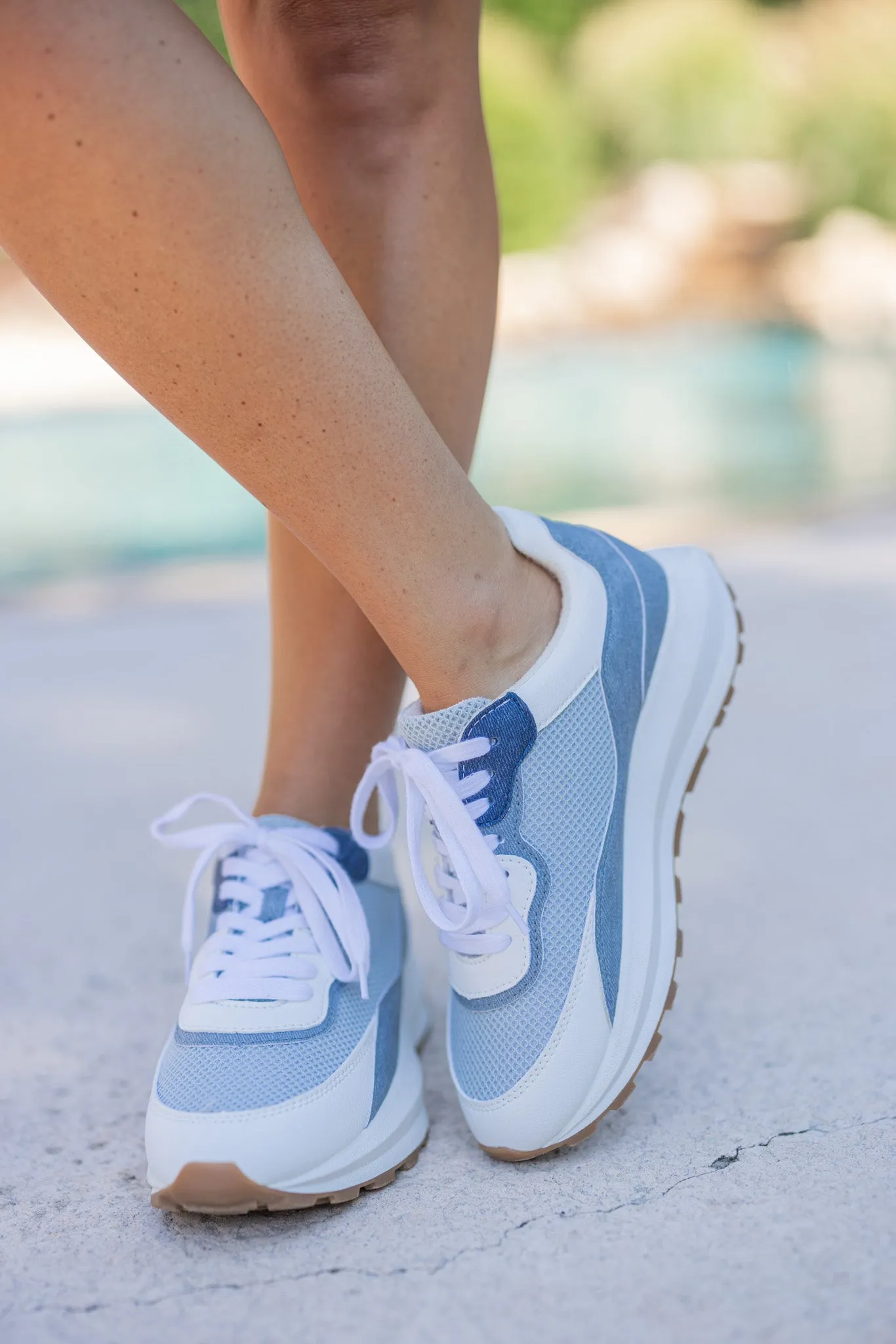 Blazer Denim Blue Platform Sneakers