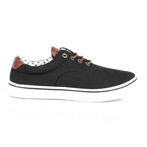 BOYS BLACK CASUAL LACE UP SNEAKERS