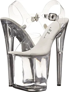 Brook-850 8" Heel Clear High Platform Sandal