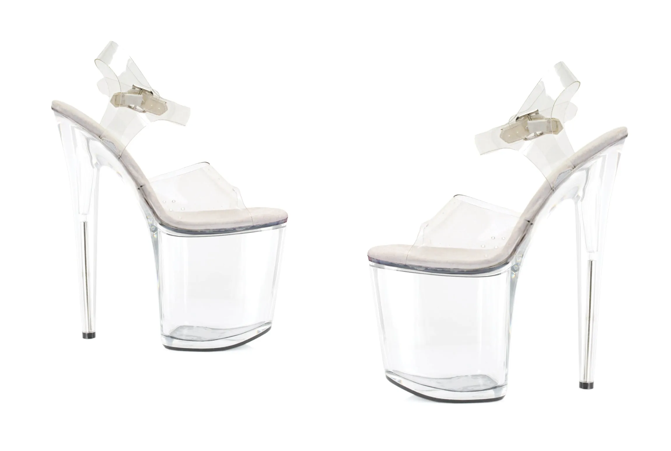 Brook-850 8" Heel Clear High Platform Sandal