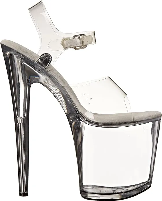 Brook-850 8" Heel Clear High Platform Sandal