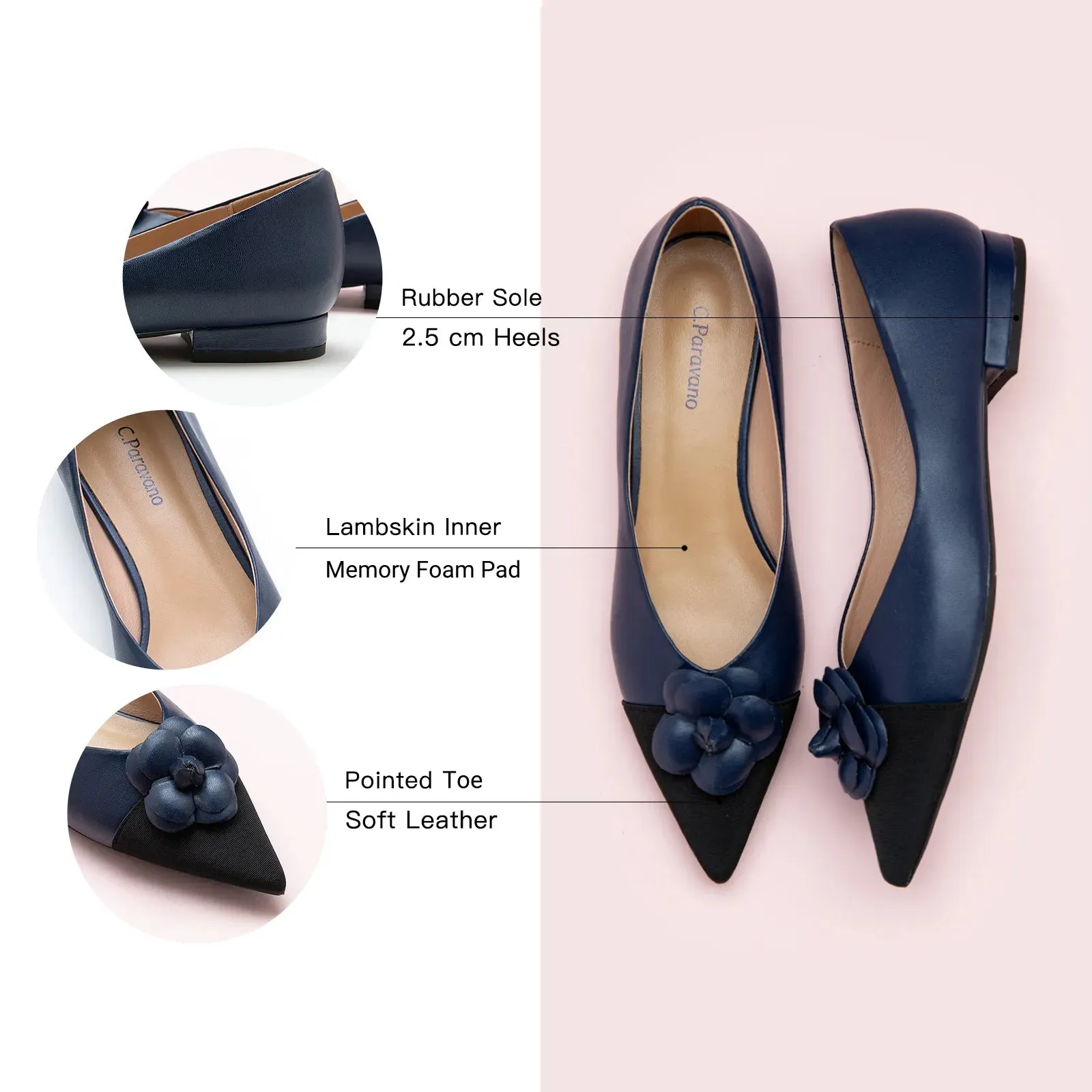 Camellia Flats (Aida) Navy