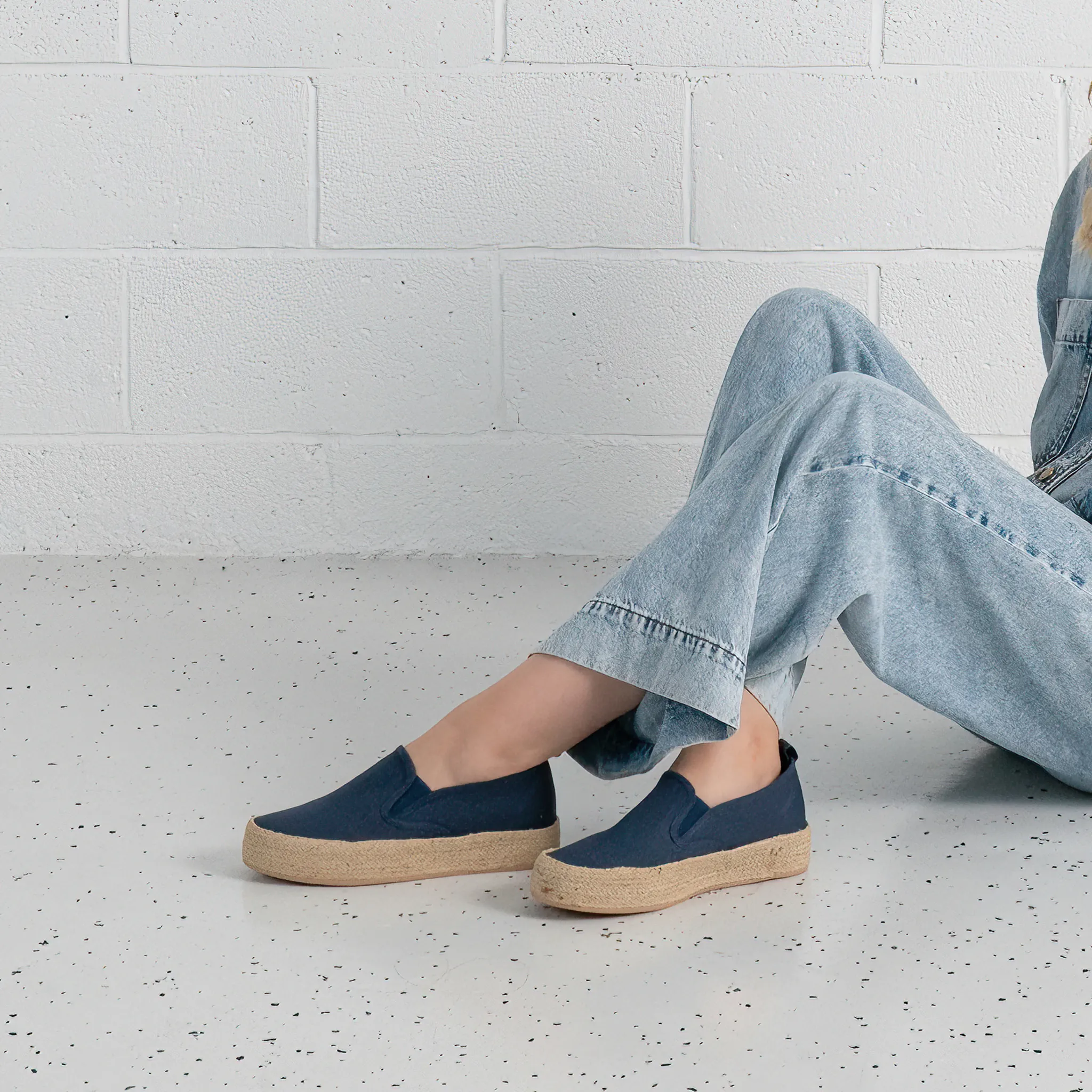 Candi Navy Espadrille Flats