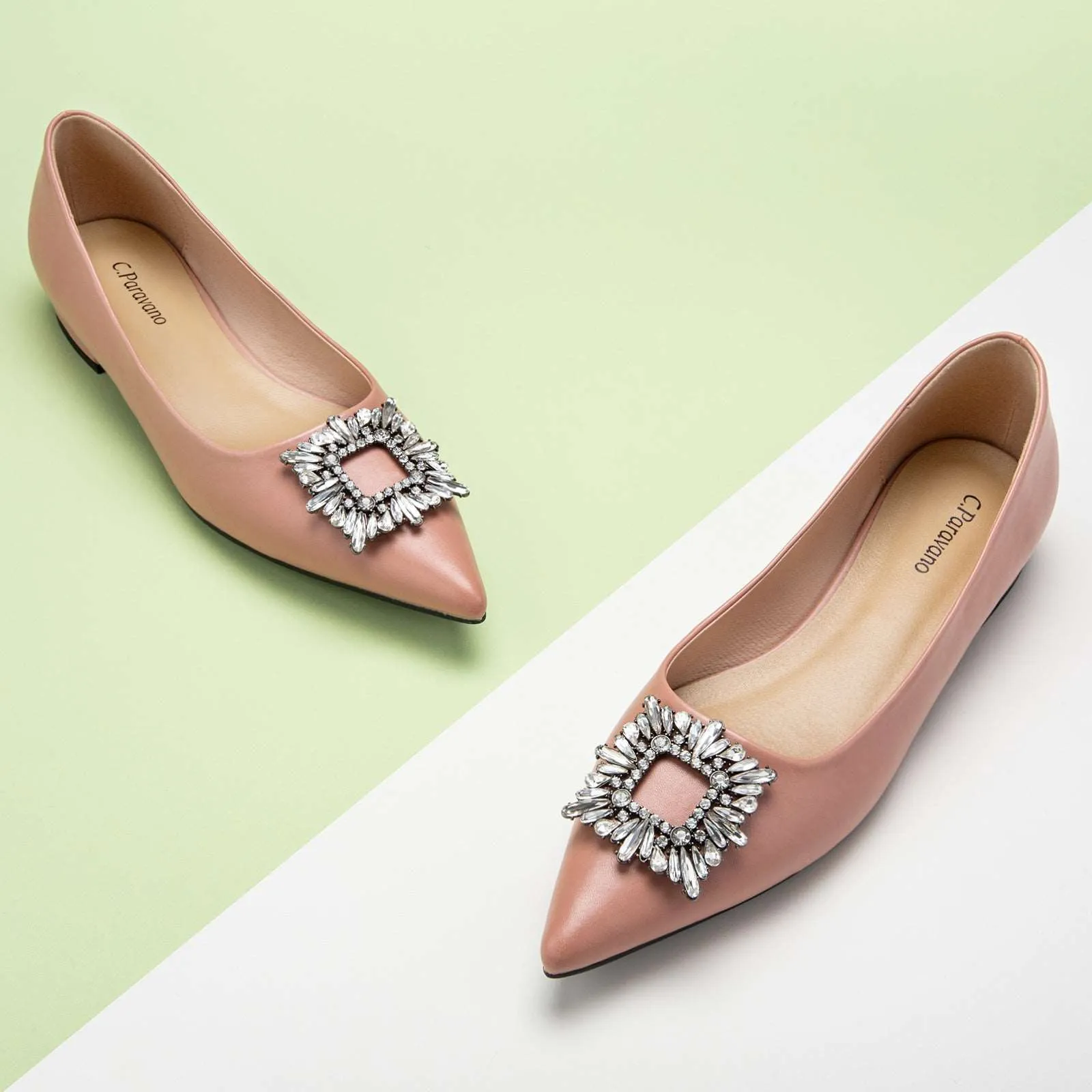 Crystal Buckle Flats (Aida)