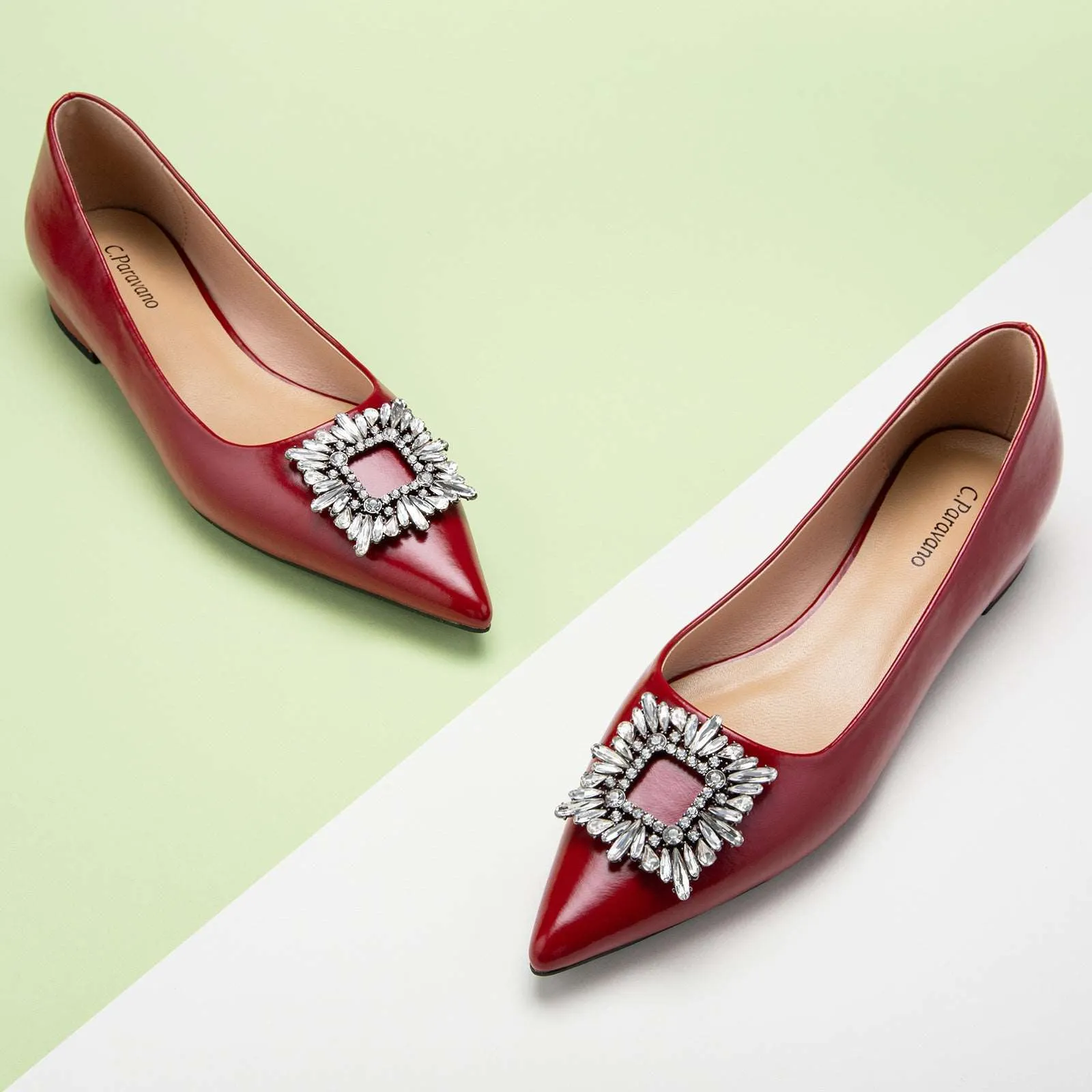 Crystal Buckle Flats (Aida)