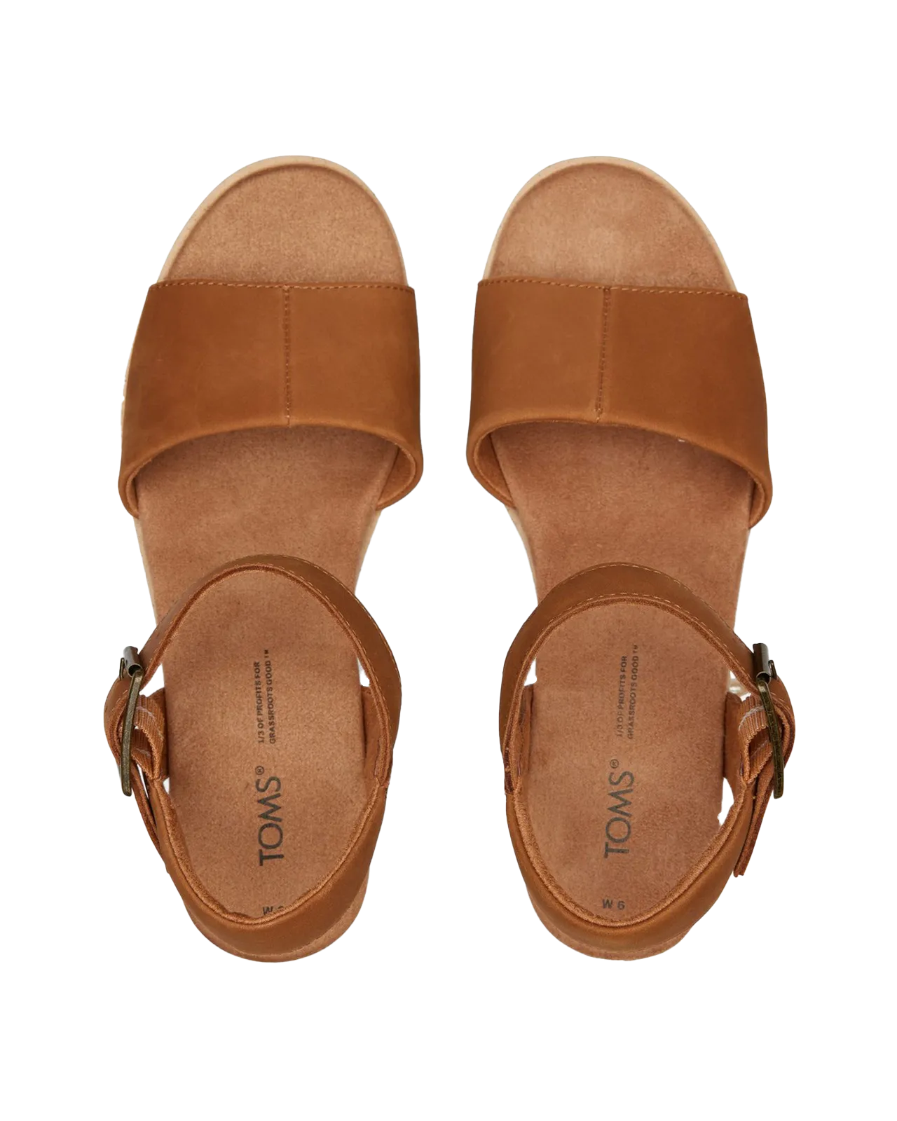 Diana Tan Leather Wedge Sandals in Tan