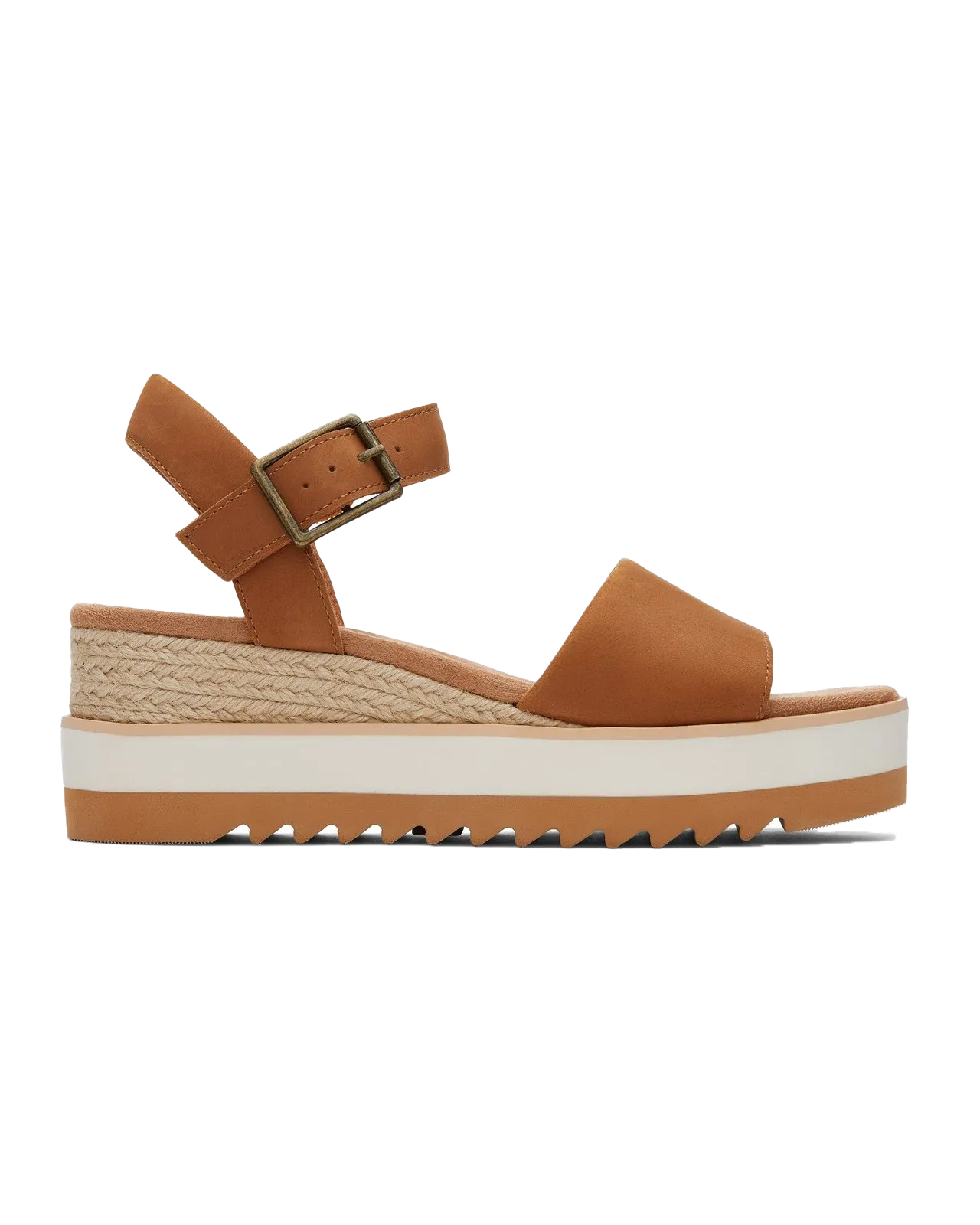 Diana Tan Leather Wedge Sandals in Tan