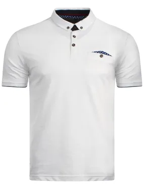 Dissident Airborn button down polo shirt in white