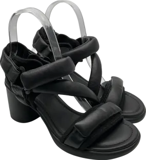 ecco Black Leather Heeled Strappy Sandals UK 4 EU 37 👠