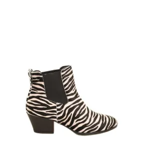 Hogan H401 Chelsea Zebra Printed Ankle Boots