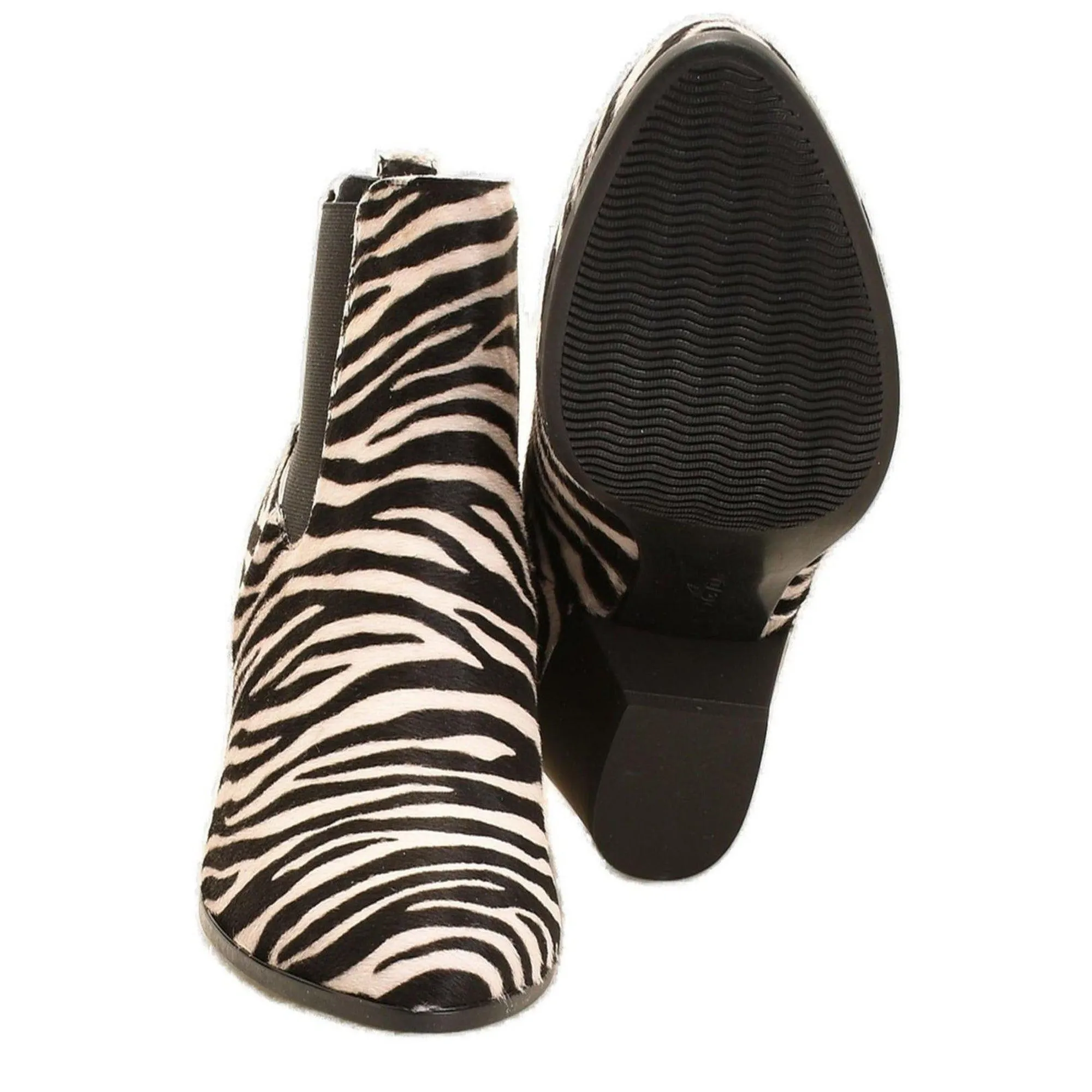 Hogan H401 Chelsea Zebra Printed Ankle Boots