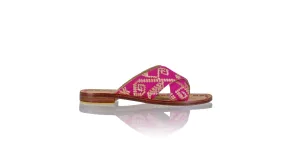 Ines 20mm Flat - Fuschia Songket