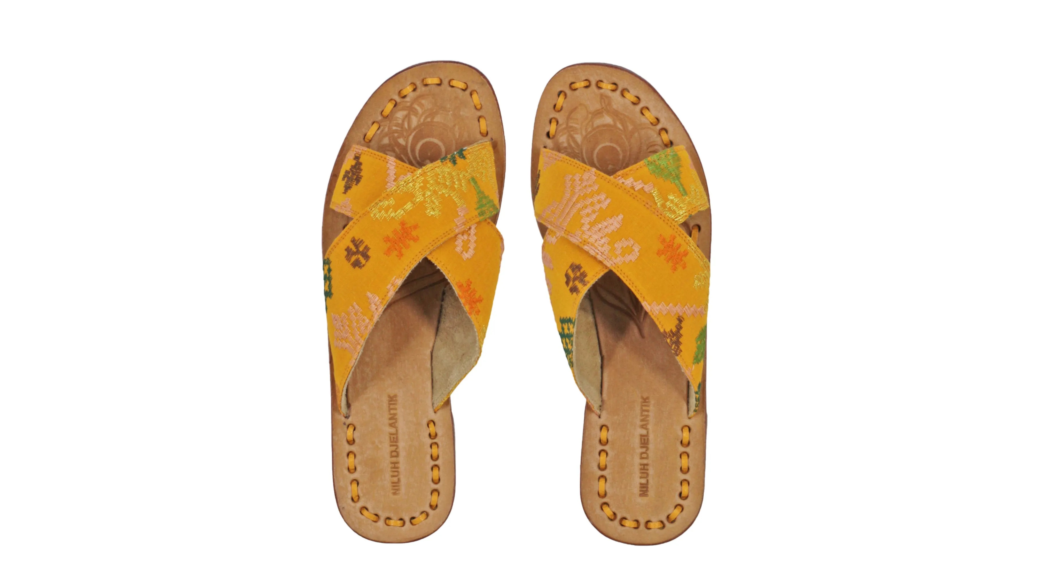 Ines 20mm Flat - Mustard Songket