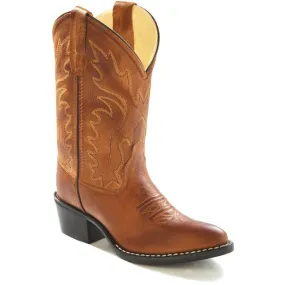 Jama Child's Western Cowboy  Boots Corona Leather Tan Canyon