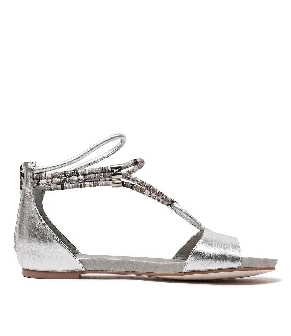 Jazmin Silver Leather Sandals