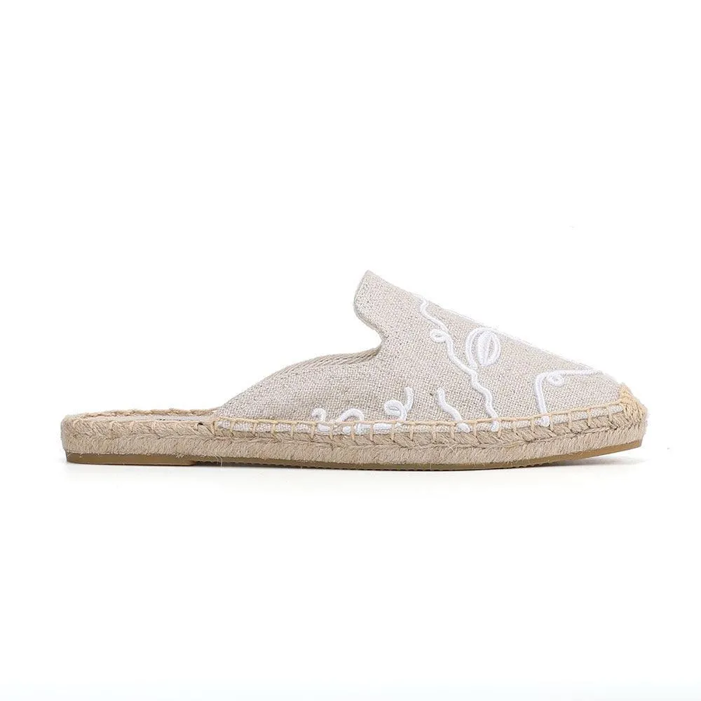 Looking At You Espadrille Mules - Beige