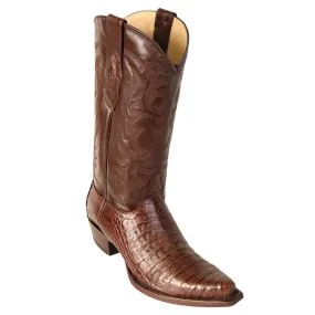 Los Altos Men's Brown Caiman Belly Snip Toe Western Boot 948207