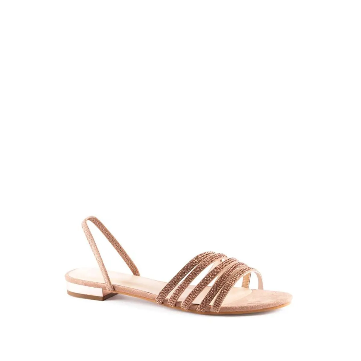 Low Slip-On Sandal with Diamante Strap