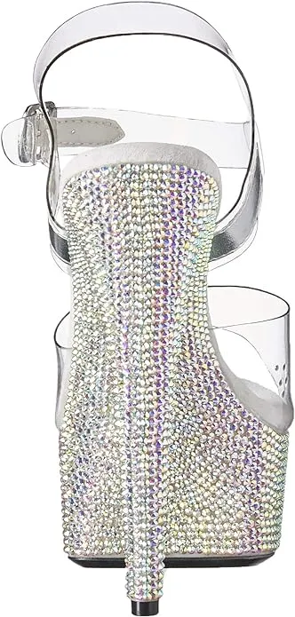 Maxine-609 Rhinestone Bottom 6" Heel Sandals