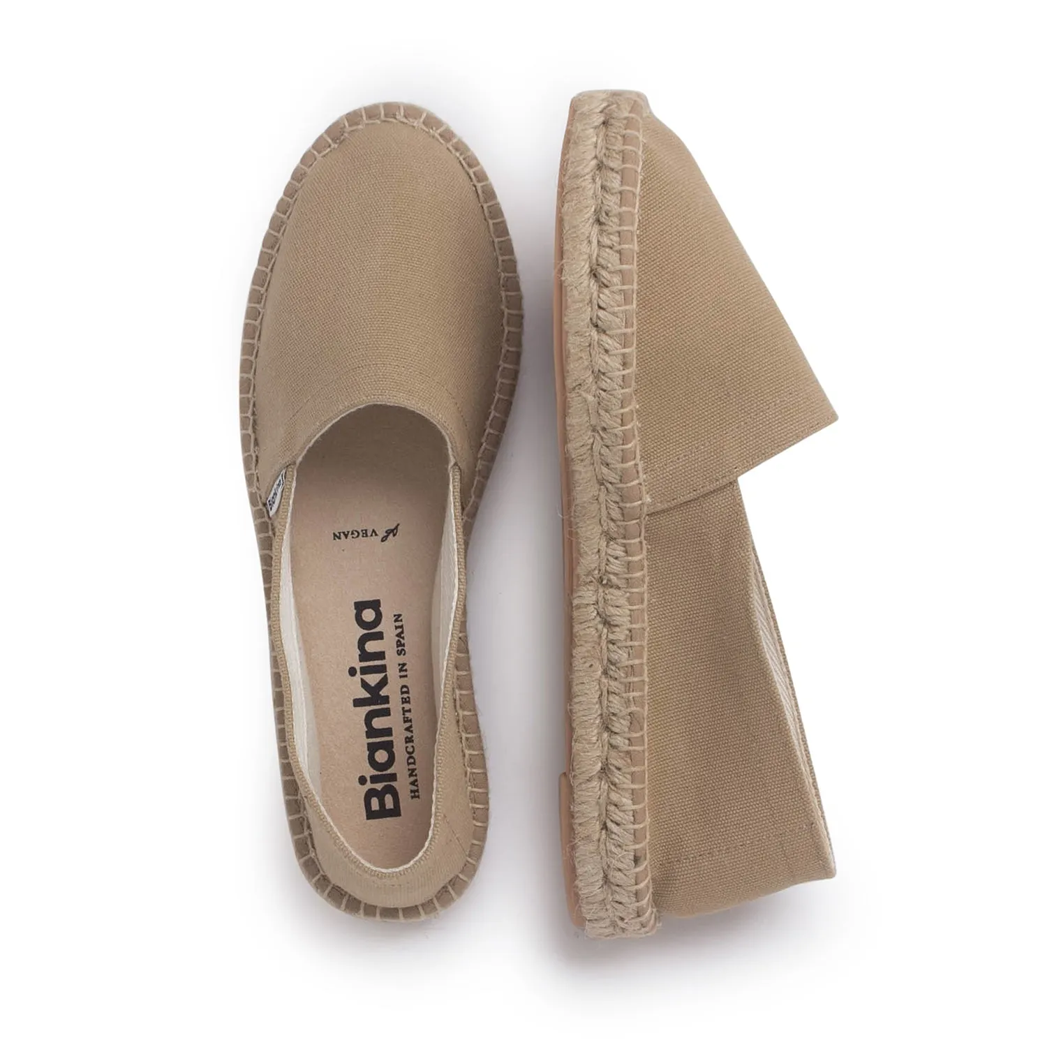 Mila Sustainable, Eco Friendly, Vegan Canvas Espadrille Flats - Sand