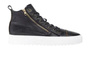 MMS Leather Black Boot 1/4 Zip Italian Sneaker