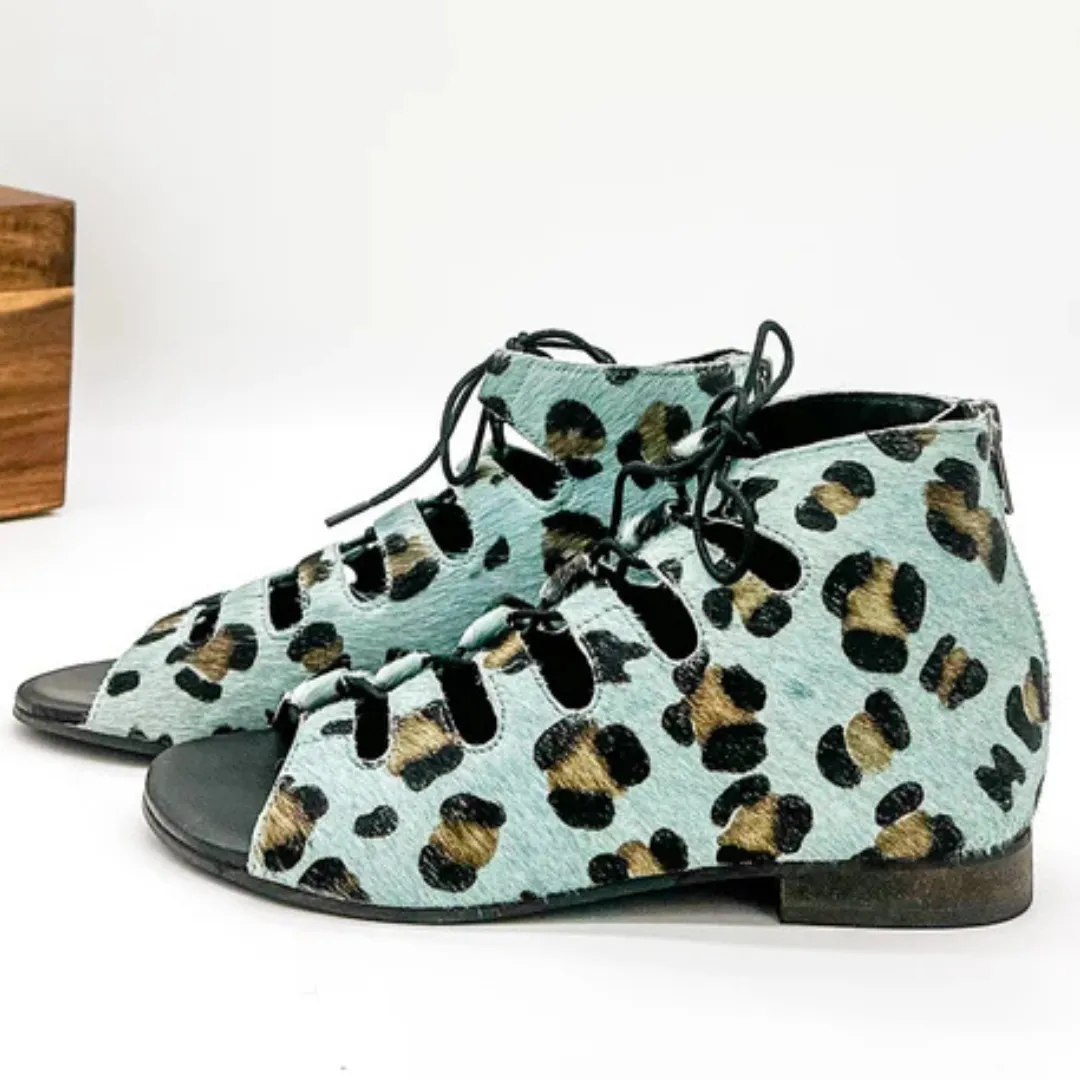 Online Exclusive | Nola Sandals in Teal Leopard