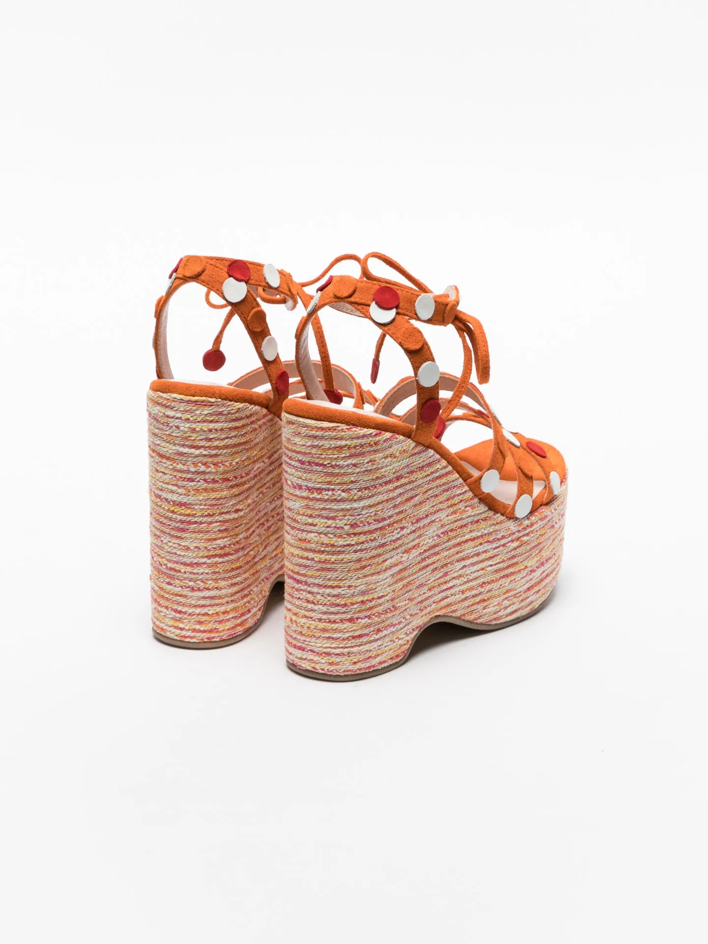 Orange Strappy Sandals