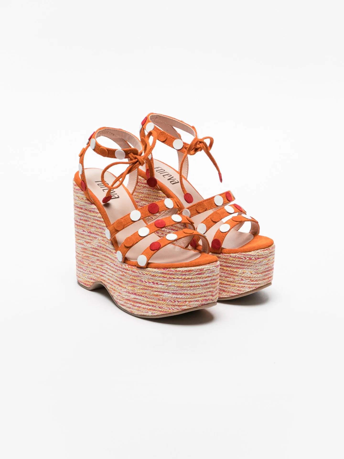 Orange Strappy Sandals