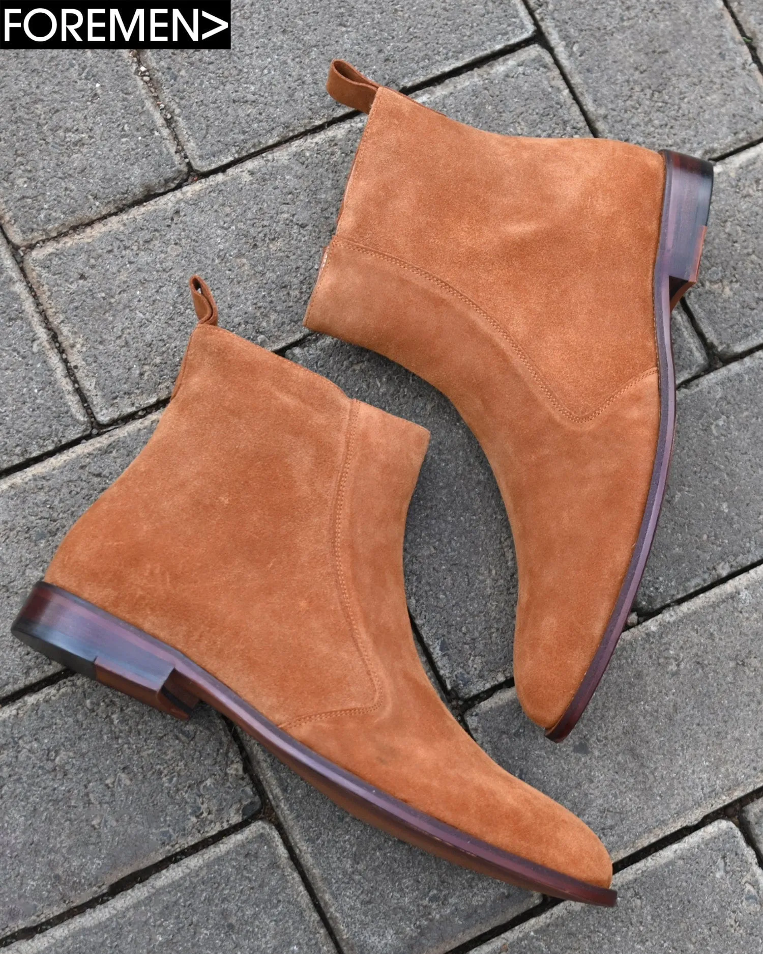 PARIS | Brown Suede chelsea boots