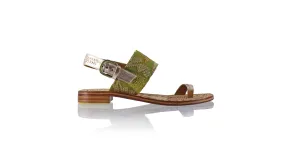 Prana 20mm Flat - Rose Gold & Olive Songket