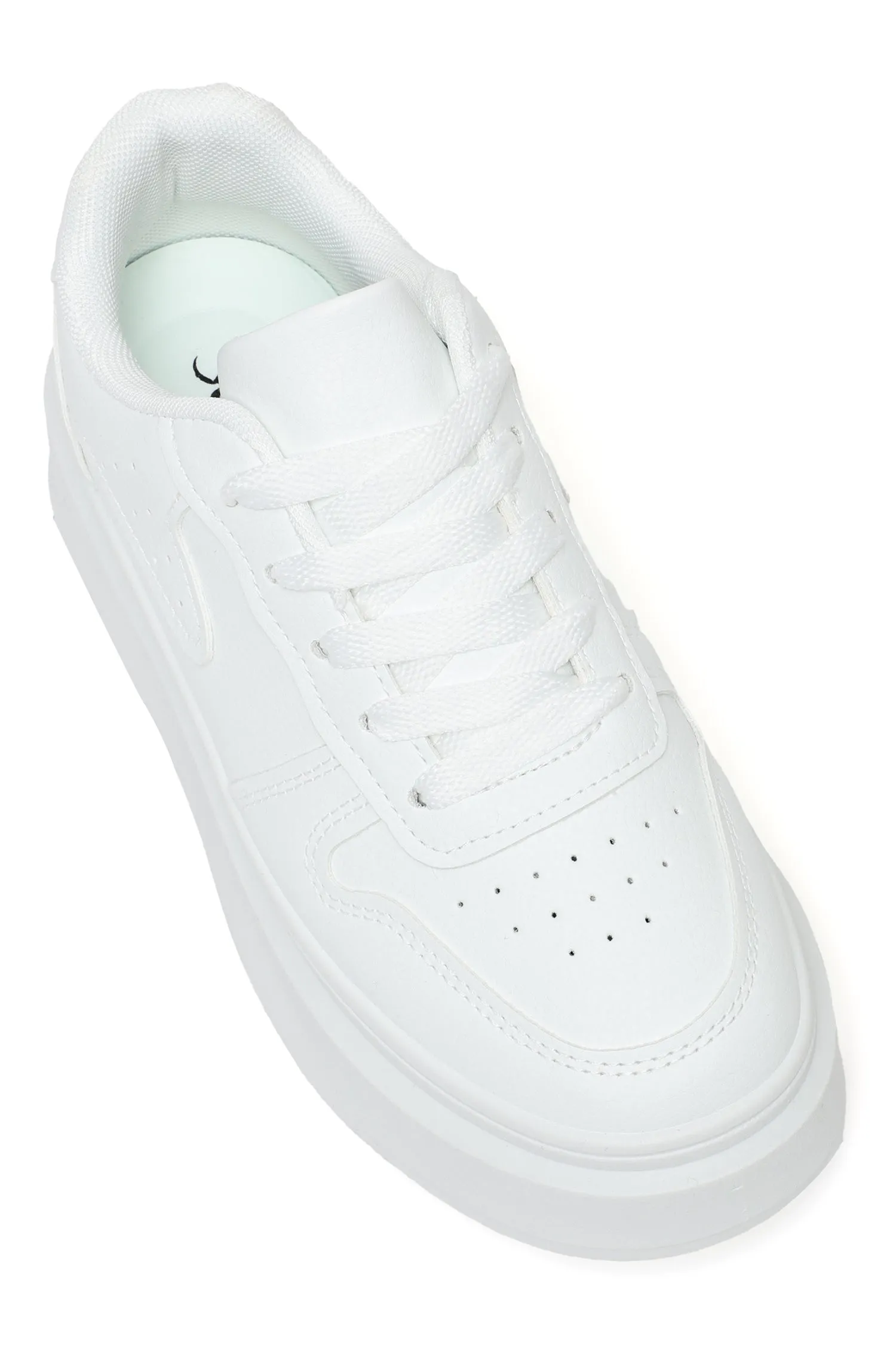 Retro Leather Sneakers-White