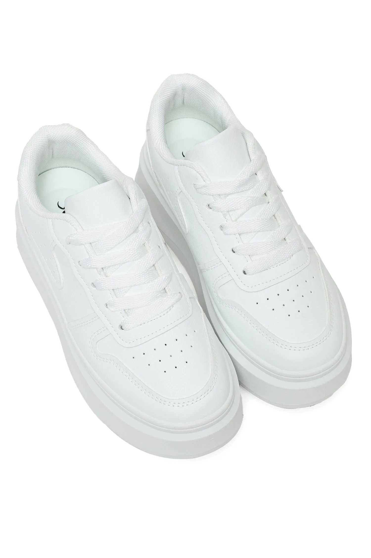 Retro Leather Sneakers-White