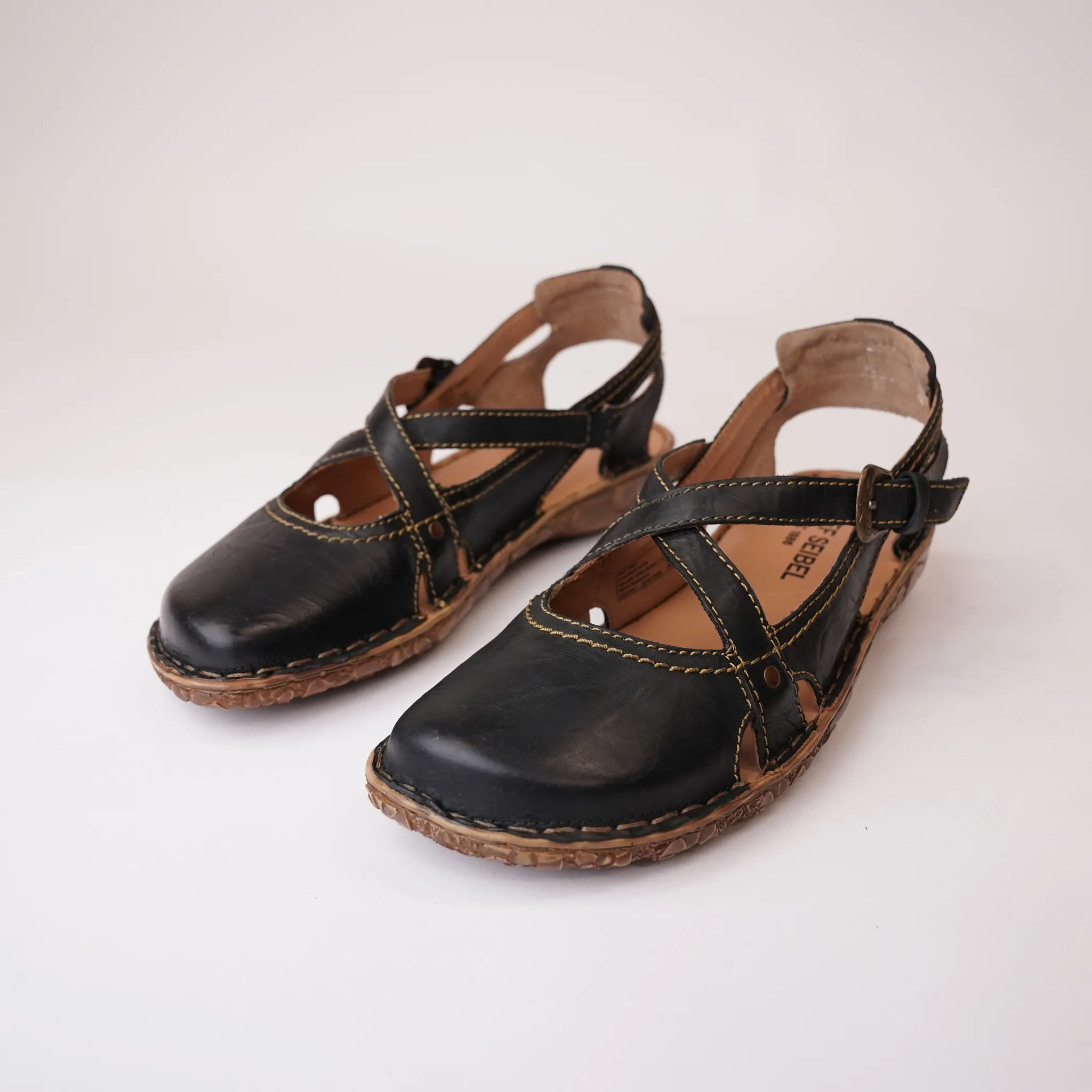 Rosalie 13 Schwarz Leather Sandals