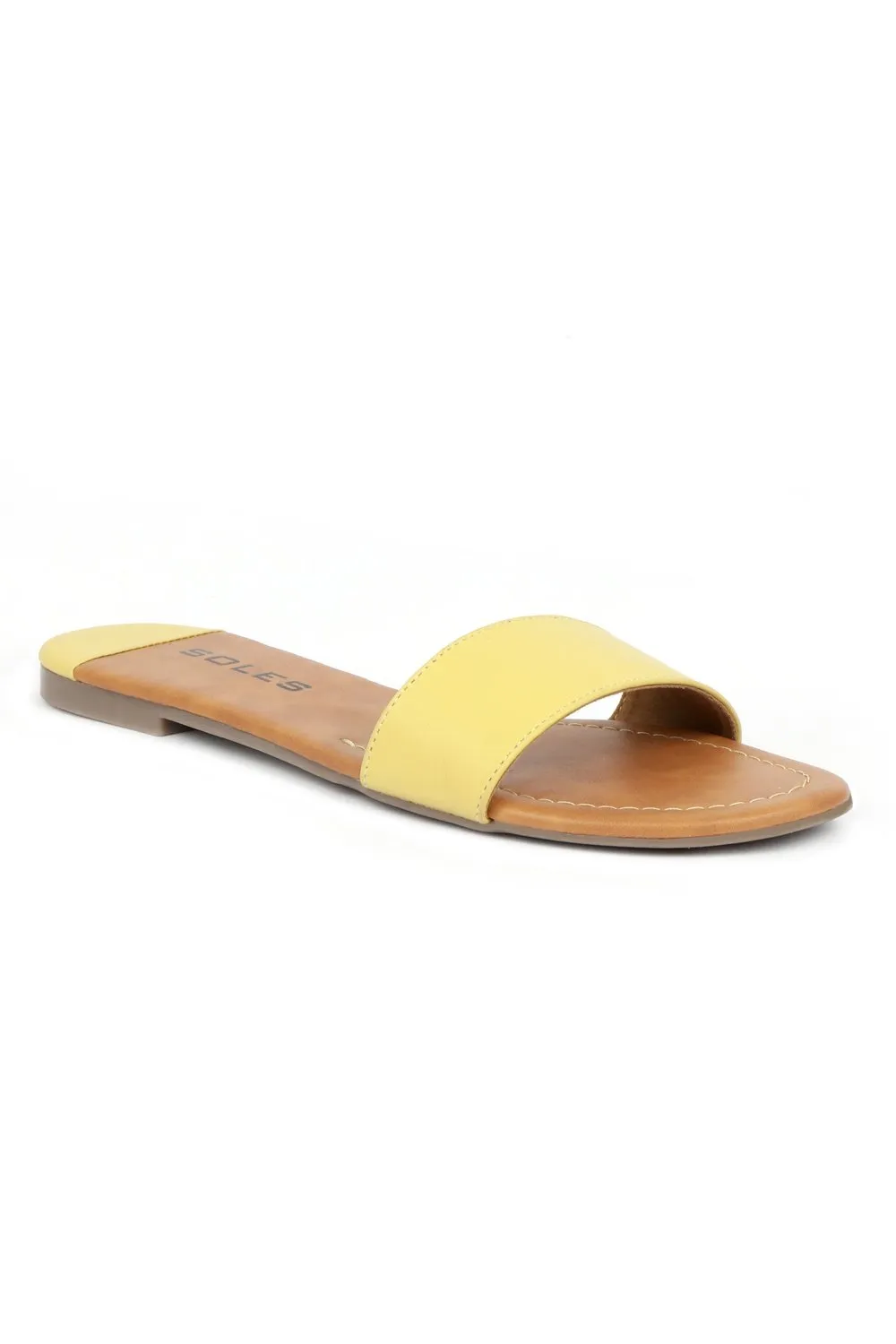 SOLES Sunny Yellow Flat Sandals