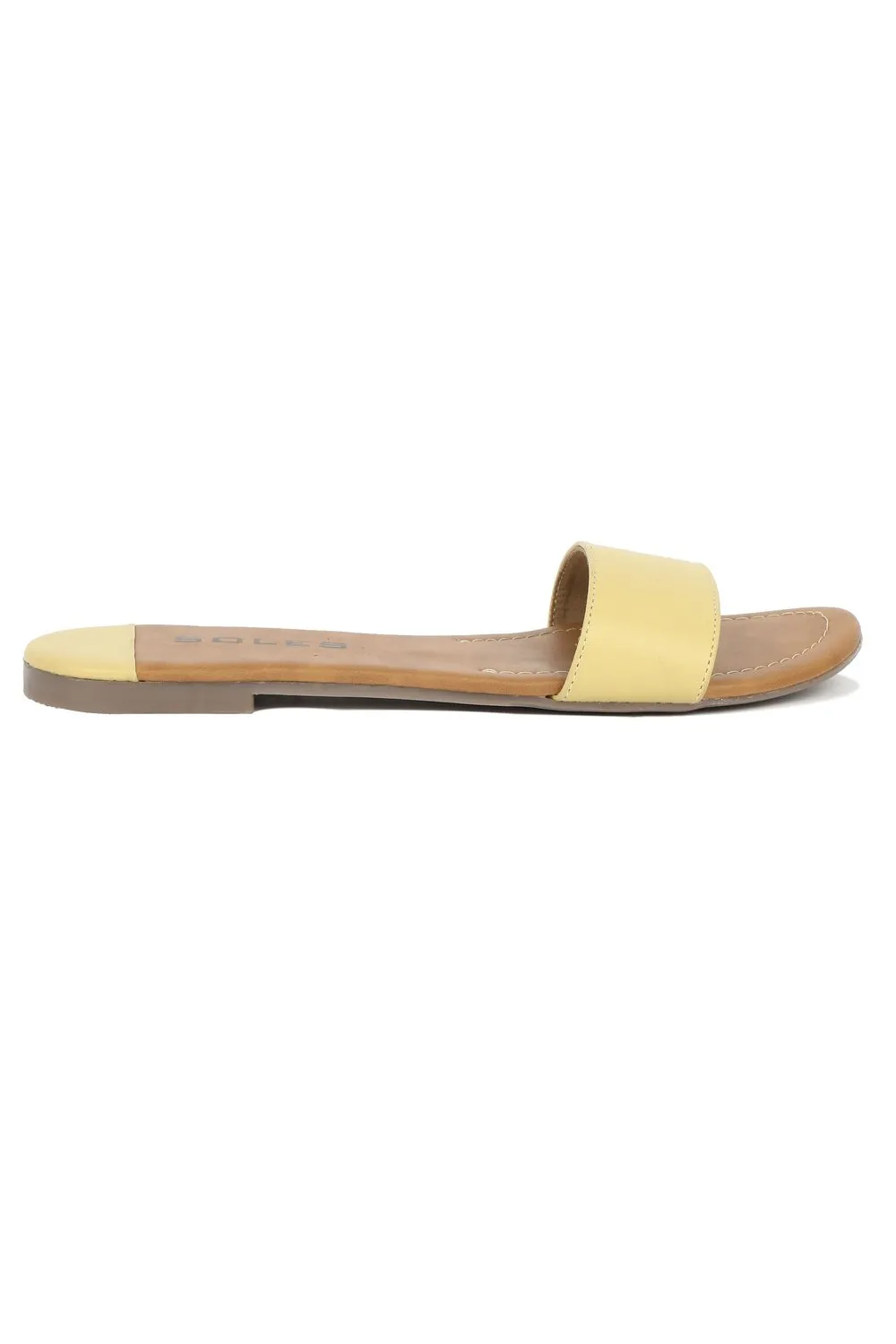 SOLES Sunny Yellow Flat Sandals