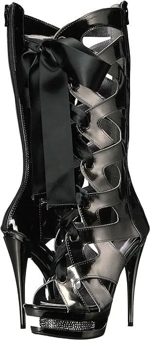 Teagan-603 Metallic 6" Heel Sandal Boots