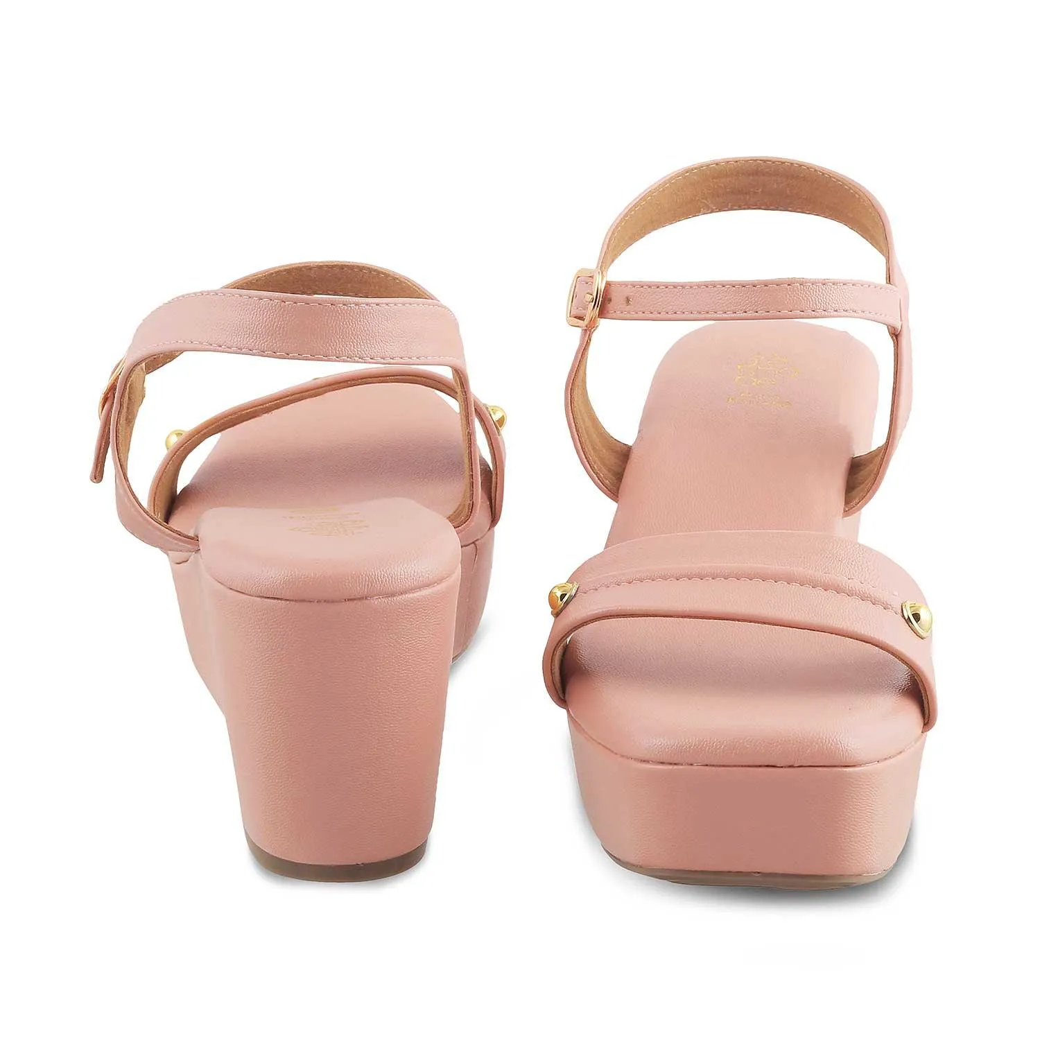 The Amsterdam Pink Women's Dress Wedge Sandals Tresmode