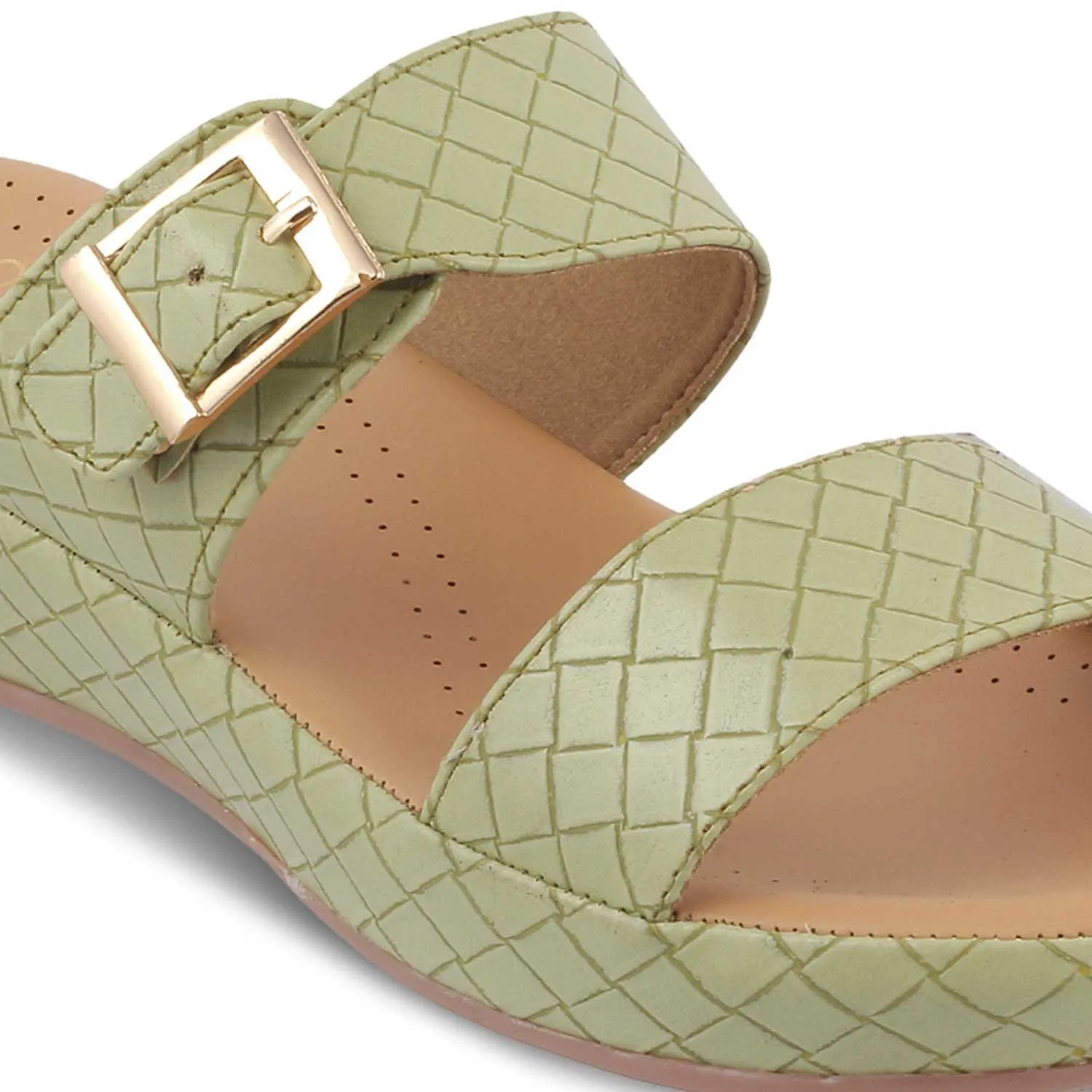 The Argos Green Women's Casual Wedge Sandals Tresmode