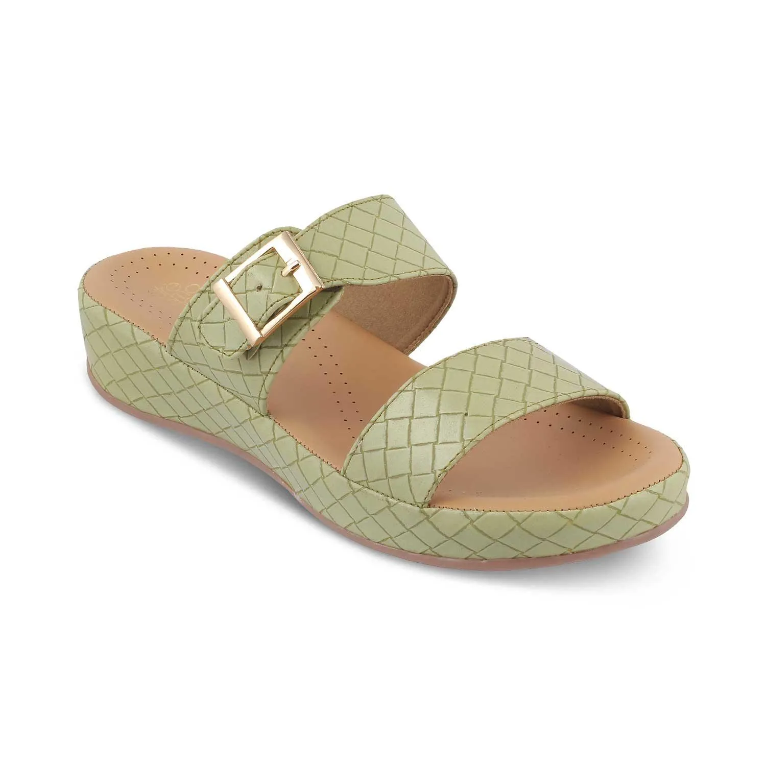 The Argos Green Women's Casual Wedge Sandals Tresmode