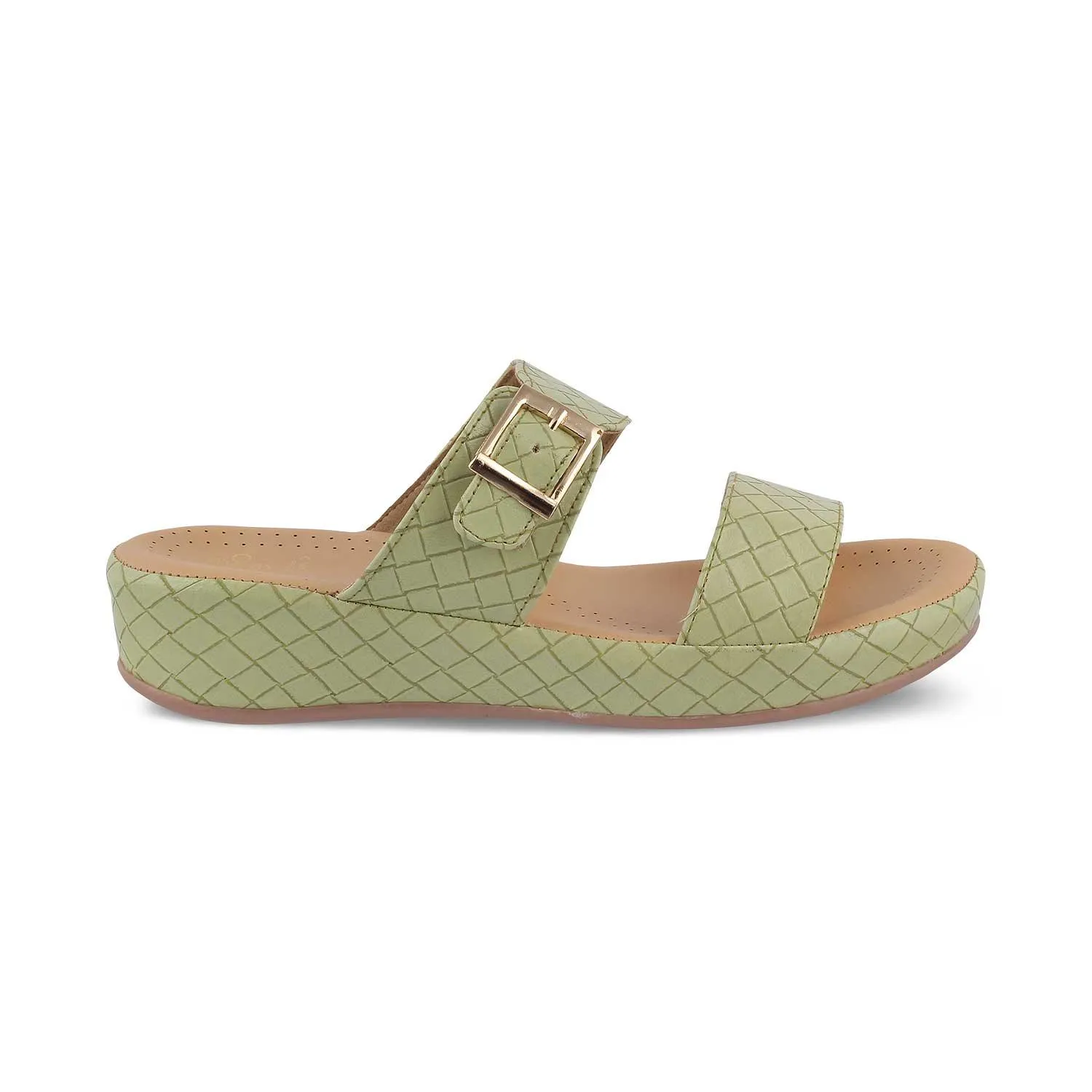 The Argos Green Women's Casual Wedge Sandals Tresmode