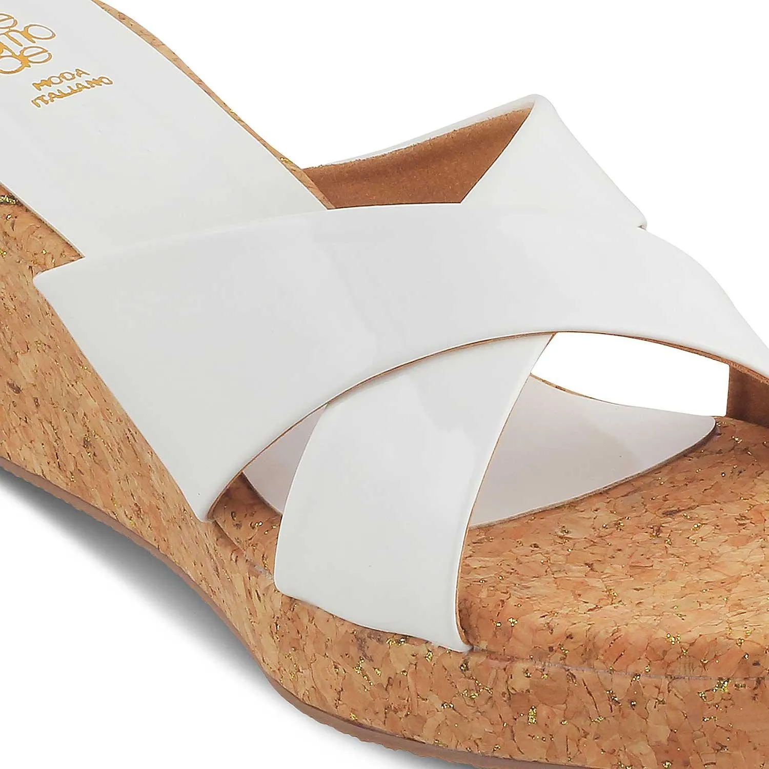 The Simi White Women's Dress Wedge Sandals Tresmode