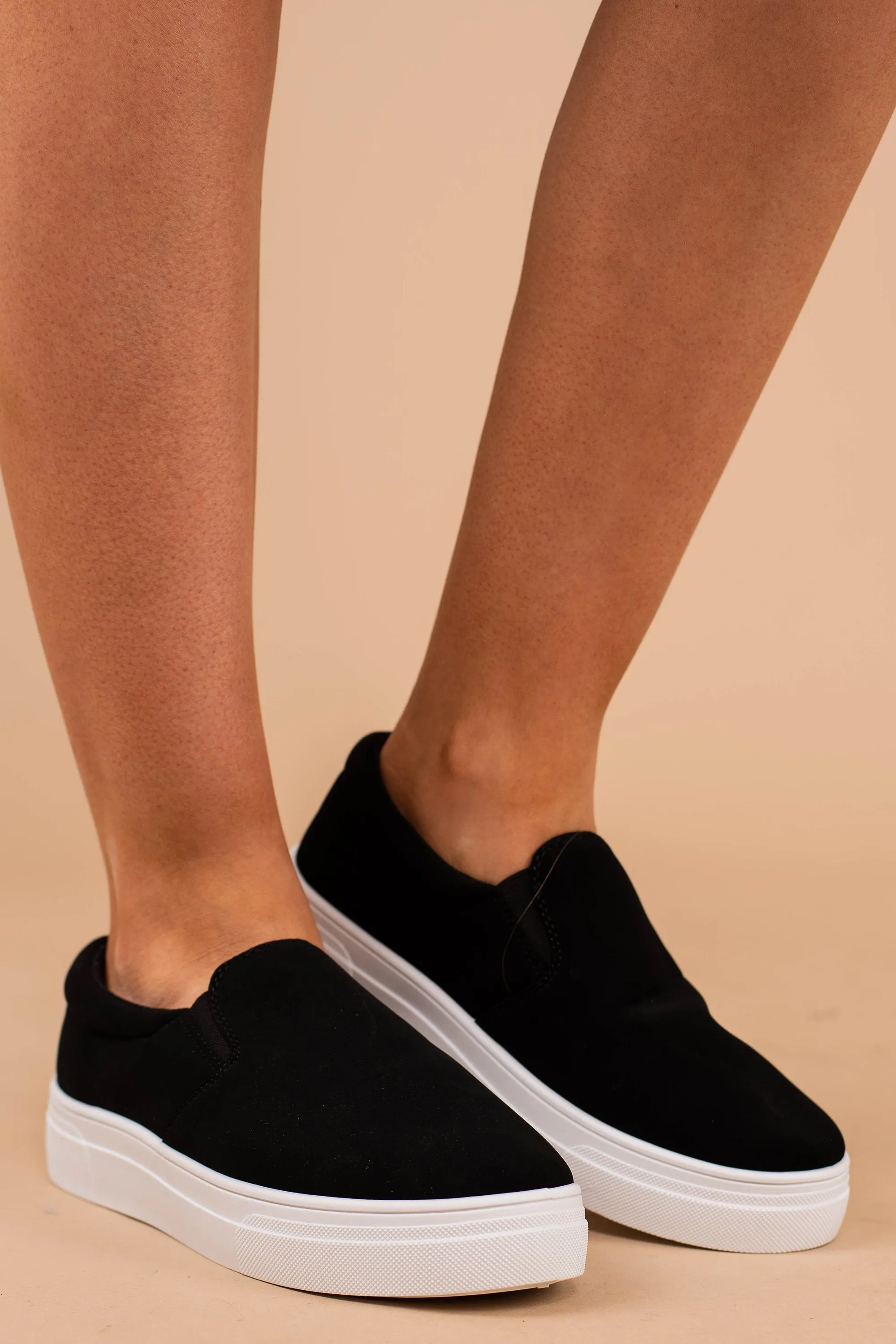 This Is It Black Platform Sneakers