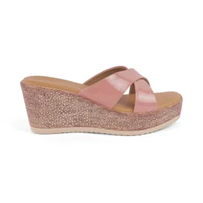 Tresmode Sansy Pink Women's Dress Wedge Sandals